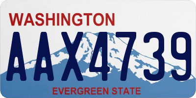 WA license plate AAX4739