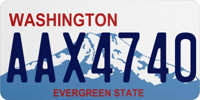 WA license plate AAX4740