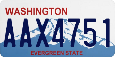 WA license plate AAX4751