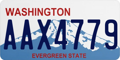 WA license plate AAX4779