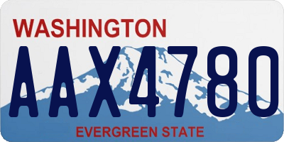 WA license plate AAX4780