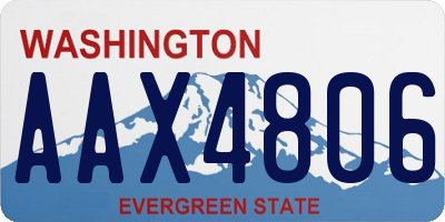 WA license plate AAX4806
