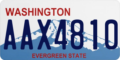 WA license plate AAX4810