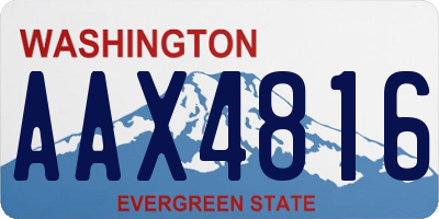 WA license plate AAX4816