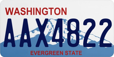 WA license plate AAX4822