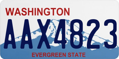 WA license plate AAX4823