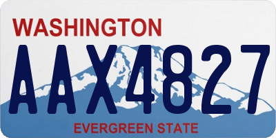 WA license plate AAX4827