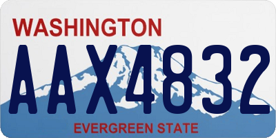 WA license plate AAX4832