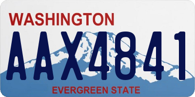 WA license plate AAX4841