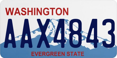 WA license plate AAX4843