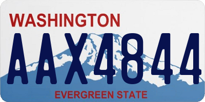 WA license plate AAX4844