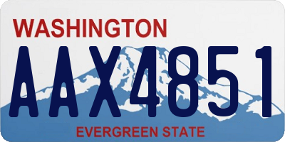 WA license plate AAX4851