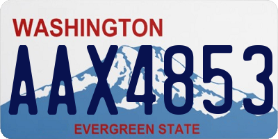 WA license plate AAX4853