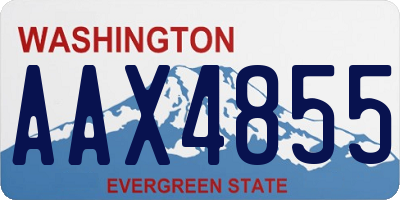 WA license plate AAX4855