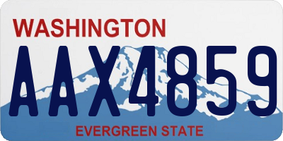 WA license plate AAX4859