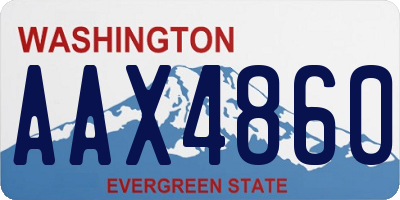 WA license plate AAX4860