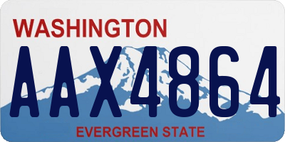 WA license plate AAX4864
