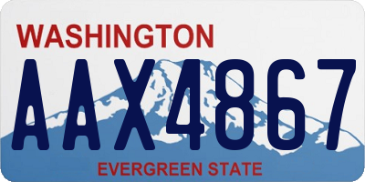 WA license plate AAX4867