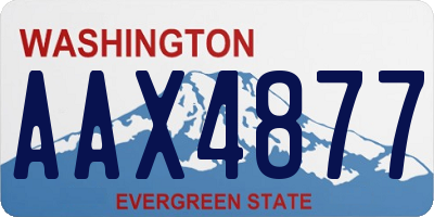 WA license plate AAX4877