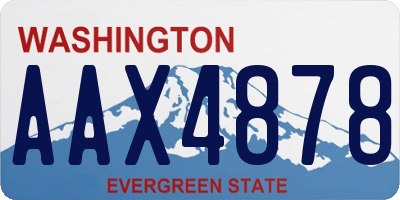 WA license plate AAX4878