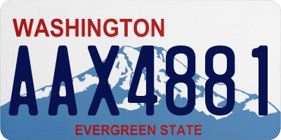 WA license plate AAX4881