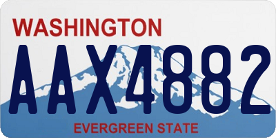WA license plate AAX4882