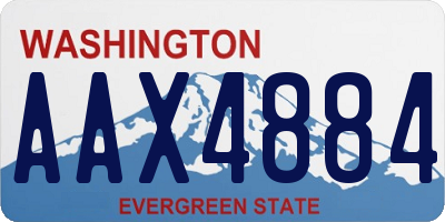 WA license plate AAX4884