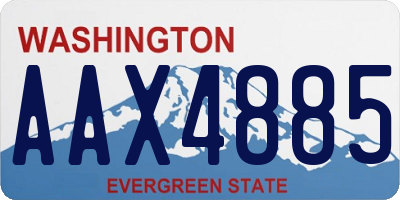 WA license plate AAX4885