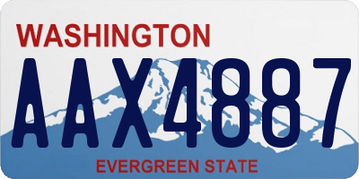 WA license plate AAX4887