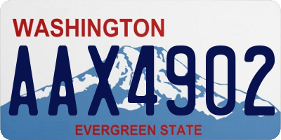 WA license plate AAX4902
