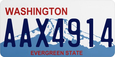 WA license plate AAX4914