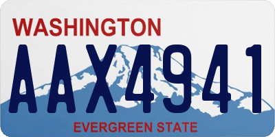 WA license plate AAX4941