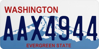 WA license plate AAX4944