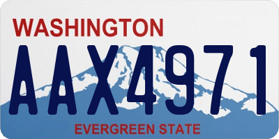 WA license plate AAX4971