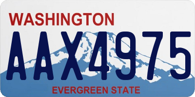 WA license plate AAX4975