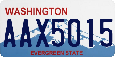 WA license plate AAX5015