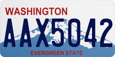 WA license plate AAX5042