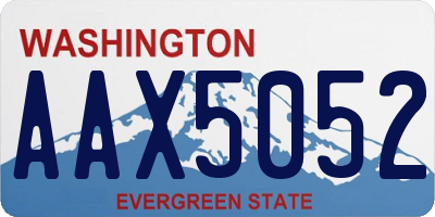 WA license plate AAX5052