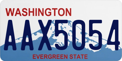 WA license plate AAX5054