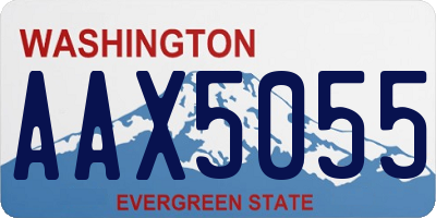 WA license plate AAX5055