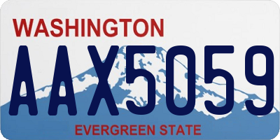WA license plate AAX5059