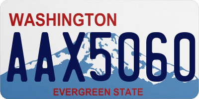 WA license plate AAX5060