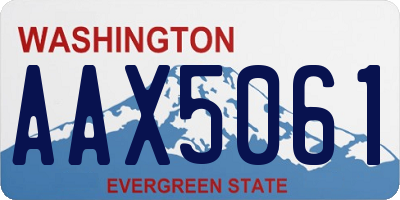 WA license plate AAX5061