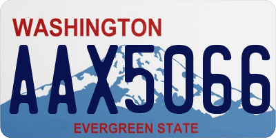 WA license plate AAX5066