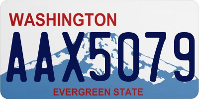 WA license plate AAX5079