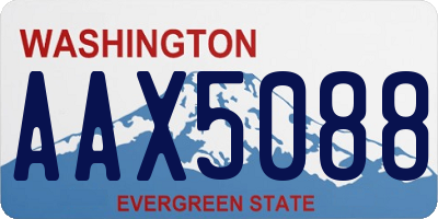 WA license plate AAX5088