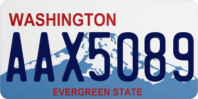 WA license plate AAX5089