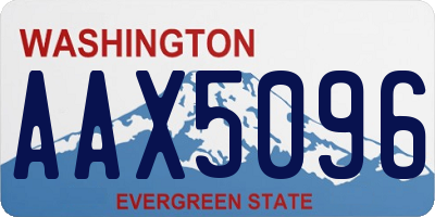 WA license plate AAX5096