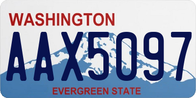 WA license plate AAX5097