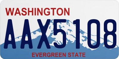 WA license plate AAX5108